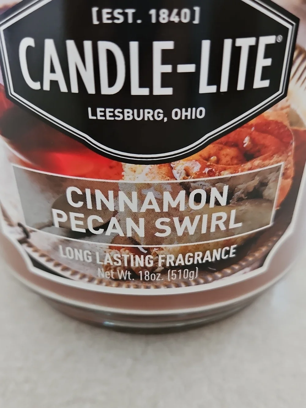Candle-lite Cinnamon Pecan Swirl scented candle